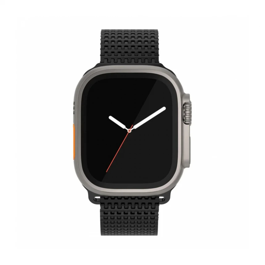 CUREA METALICA MESH NEXT ONE PENTRU APPLE WATCH 45/49MM, Negru