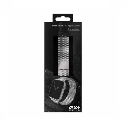 CUREA METALICA MESH NEXT ONE PENTRU APPLE WATCH 41MM, Argintiu