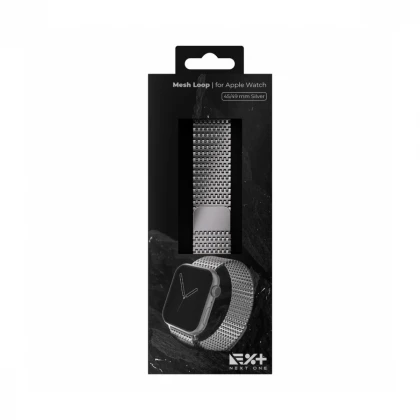 CUREA METALICA MESH NEXT ONE PENTRU APPLE WATCH 45/49MM, Argintiu