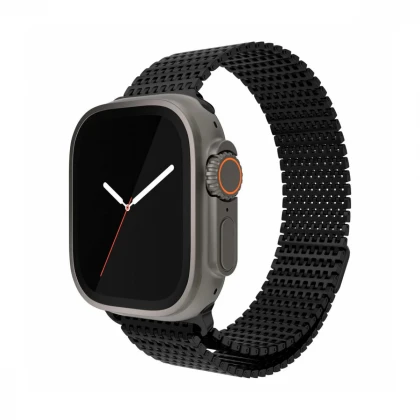 CUREA METALICA MESH NEXT ONE PENTRU APPLE WATCH 45/49MM, Negru