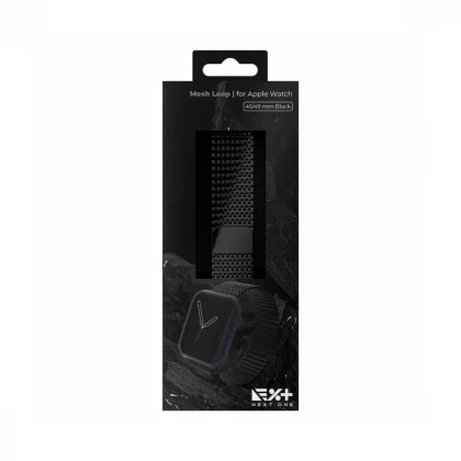 CUREA METALICA MESH NEXT ONE PENTRU APPLE WATCH 45/49MM, Negru
