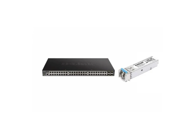 D-Link 48G PoE 370W DGS-1250-52XMP/E Switch + SFP1Gb SM