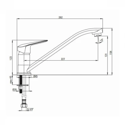 Deante slavina BMO N60M