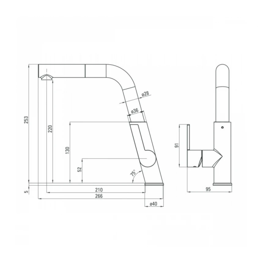 Deante Slavina Silia BL/T BQS B730