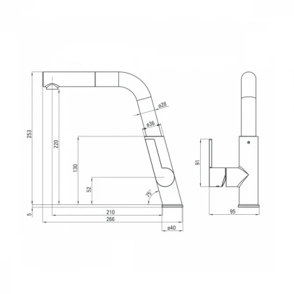 Deante Slavina Silia BL/T BQS B730