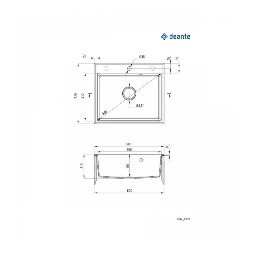 Deante Sudopera Andante 60/MGR ZQN S103