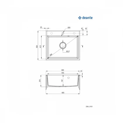 Deante Sudopera Andante 60/MGR ZQN S103