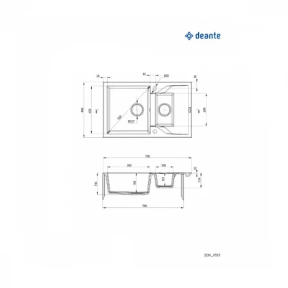 Deante Sudopera Andante 78/GR/0  ZQN 2513