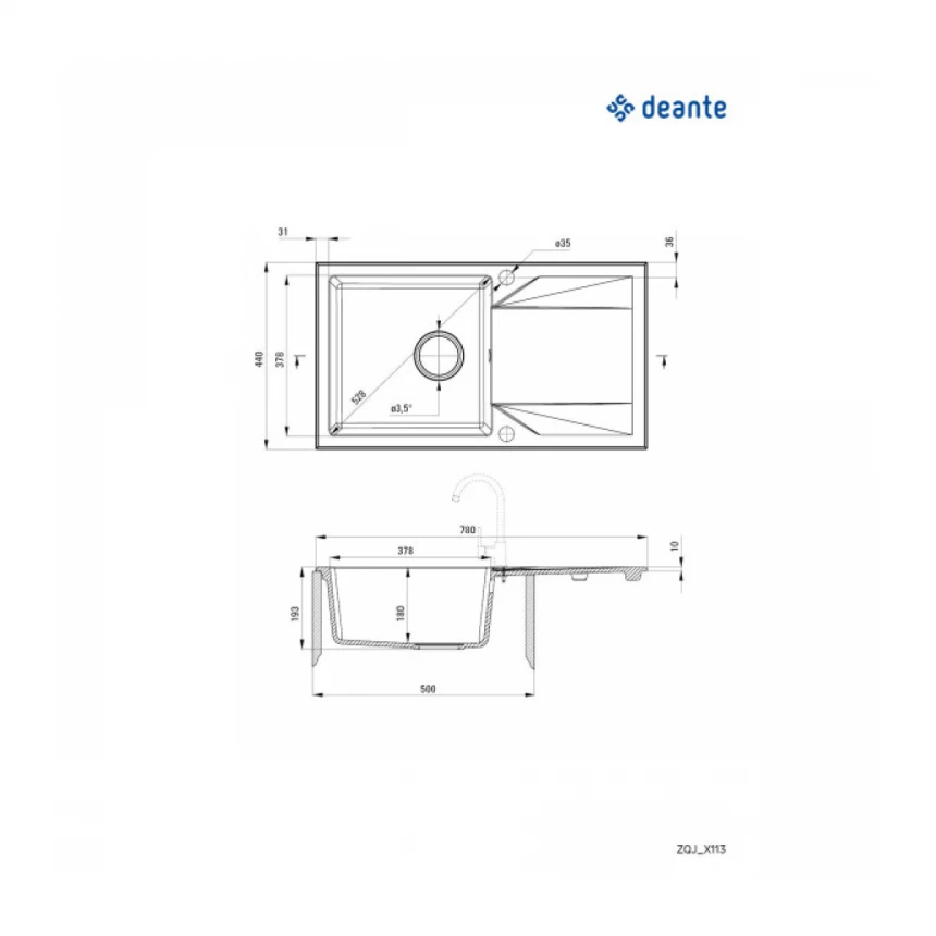 Deante sudopera Evora 78/SD/O ZQJ 7113