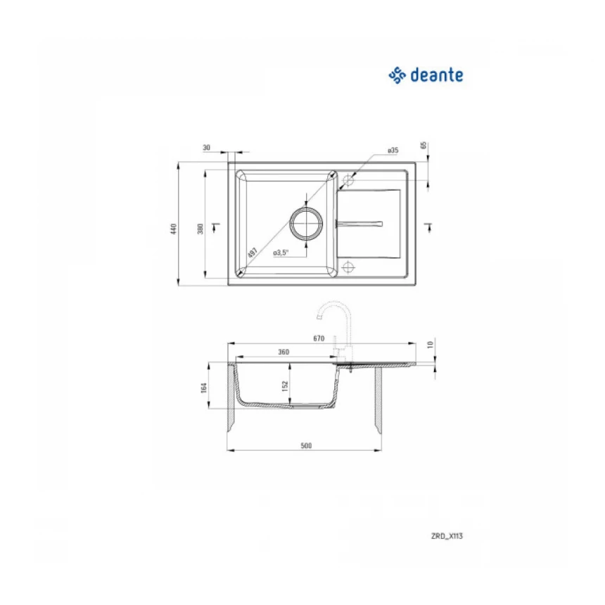 Deante sudopera Leda 67/BL/O ZRD 2113