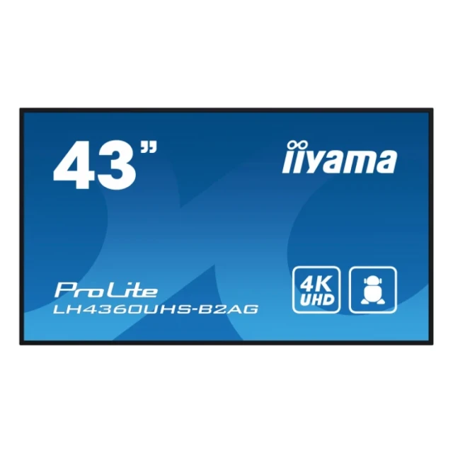 Digitalni ekran 43" Iiyama LH4360UHS-B2AG VA 3840x2160/Android 11/60Hz/6.5ms