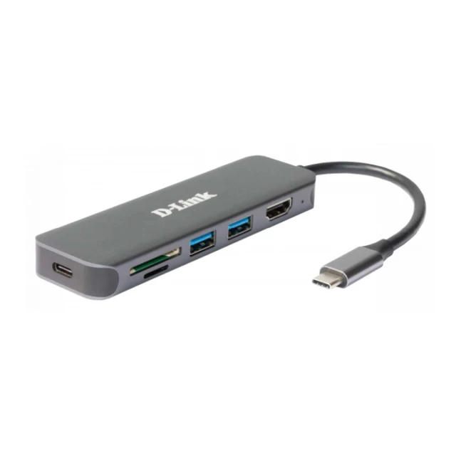 Docking D-Link DUB-2327 6in1 USB-C - HDMI/USB3.0x2/CR/PD