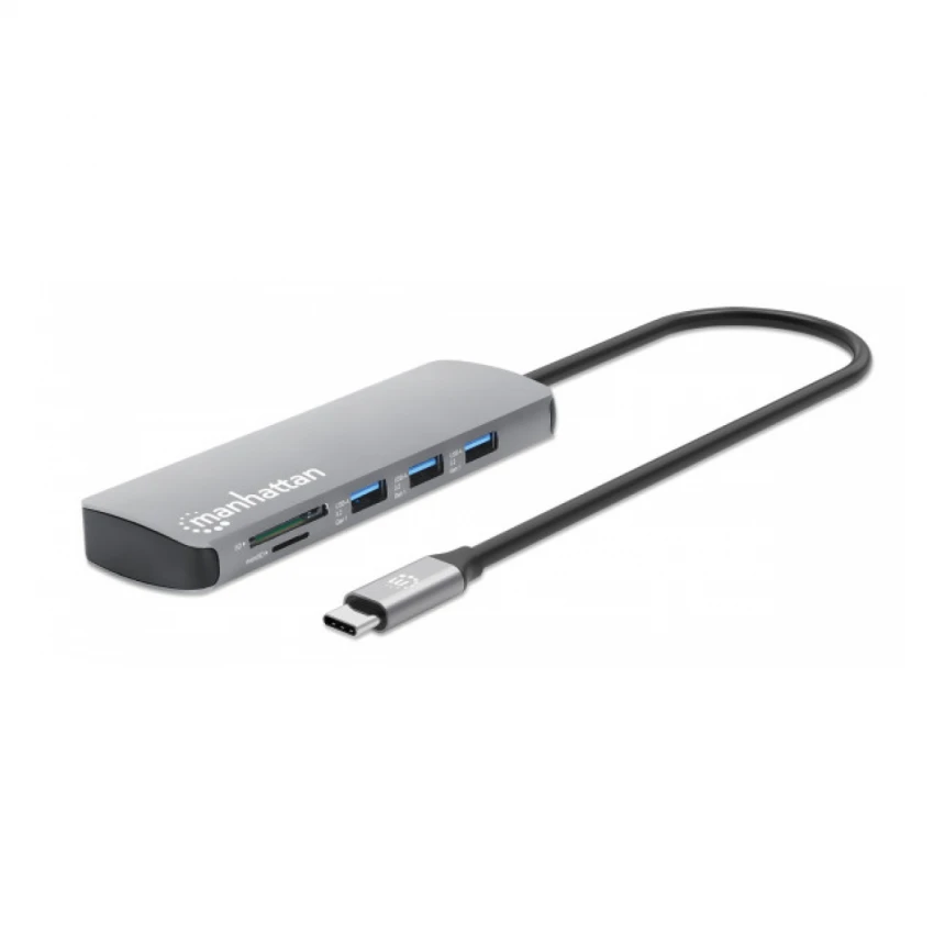 Docking station Manhattan 190459 9in1 USB-C - 1xHDMI/5xUSB/LAN/CR/PD 100W