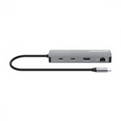 Docking station Manhattan 190459 9in1 USB-C - 1xHDMI/5xUSB/LAN/CR/PD 100W