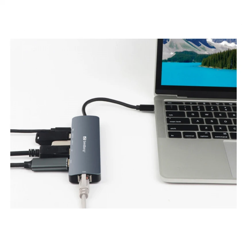 Docking station Sandberg USB-C - HDMI/DP/LAN/2xUSB 3.0/USB C PD 100W 136-43