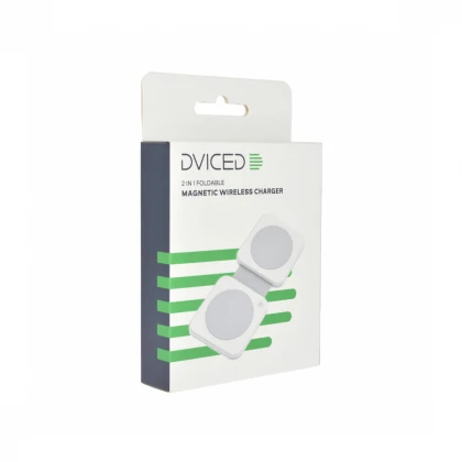 Dviced 2-u-1 preklopni magnetic bežični punjač - White