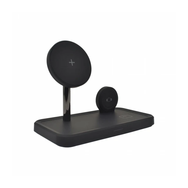 Dviced 3-u-1 magnetic bežični stand kabl punjač - Black