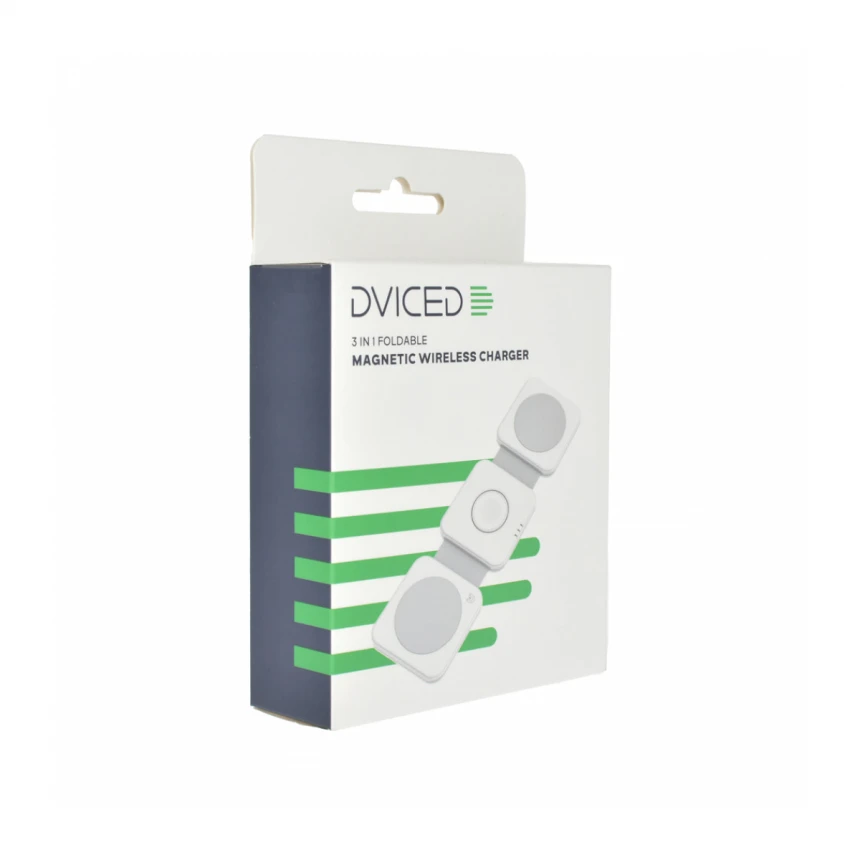 Dviced 3-u-1 preklopni magnetic bežični punjač - White
