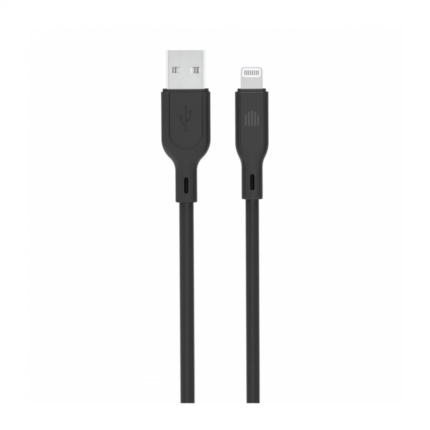 Dviced kabl USB-A na Lightning silicone 1,25m - Black