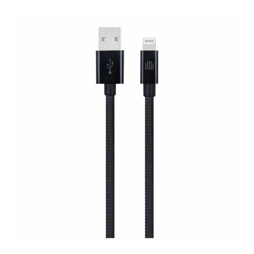 Dviced kabl USB-A na Lightning Nylon Textile 0,25m - Black