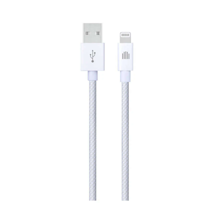 Dviced kabl USB-A na Lightning Nylon Textile 1,25m - White