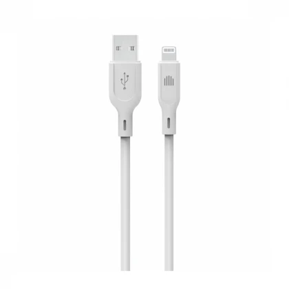 Dviced kabl USB-A na Lightning silicone 1,25m - White