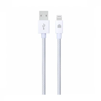 Dviced kabl USB-A na Lightning Nylon Textile 1,25m - White