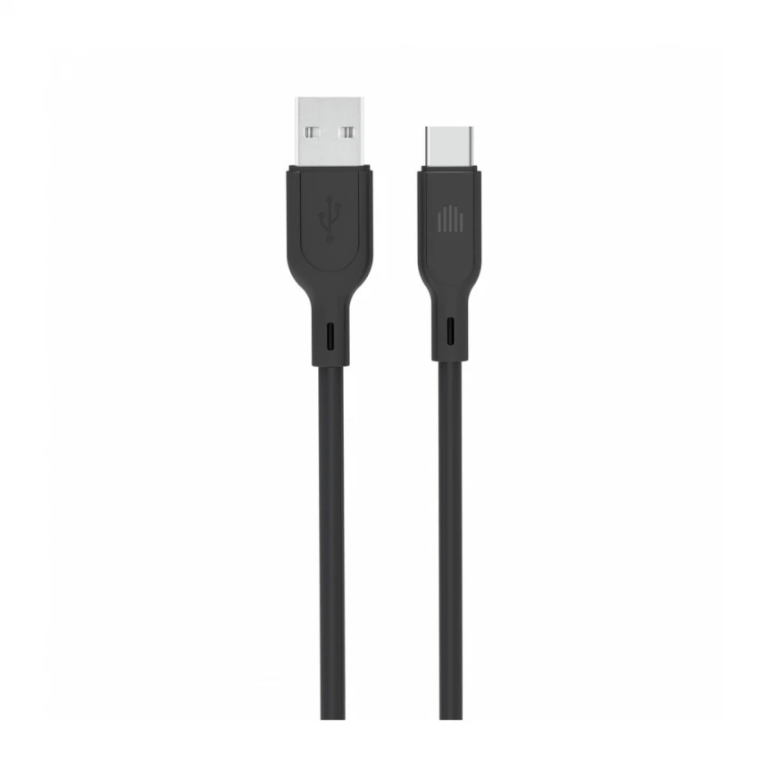 Dviced kabl USB-A na USB-C silicone 1,25m - Black