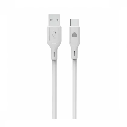 Dviced kabl USB-A na USB-C silicone 1,25m - White