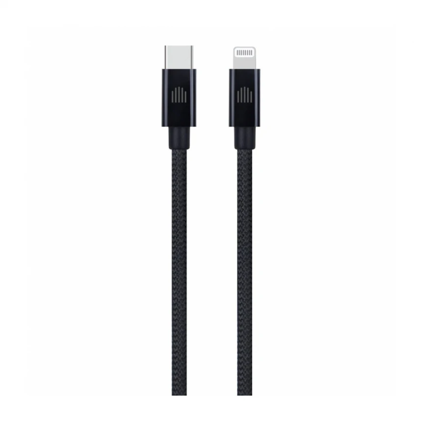 Dviced kabl USB-C na Lightning Nylon Textile 0,25m - Black