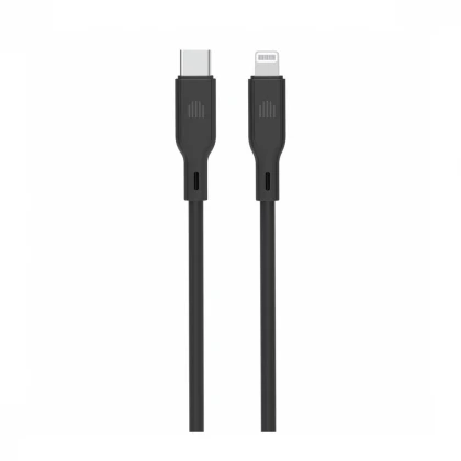 Dviced kabl USB-C na Lightning silicone 1,25m - Black