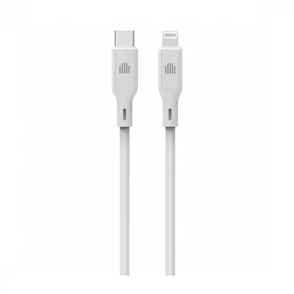 Dviced kabl USB-C na Lightning silicone 1,25m - White