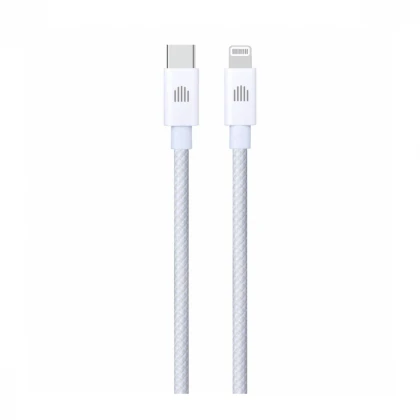 Dviced kabl USB-C na Lightning Nylon Textile 1,25m - White