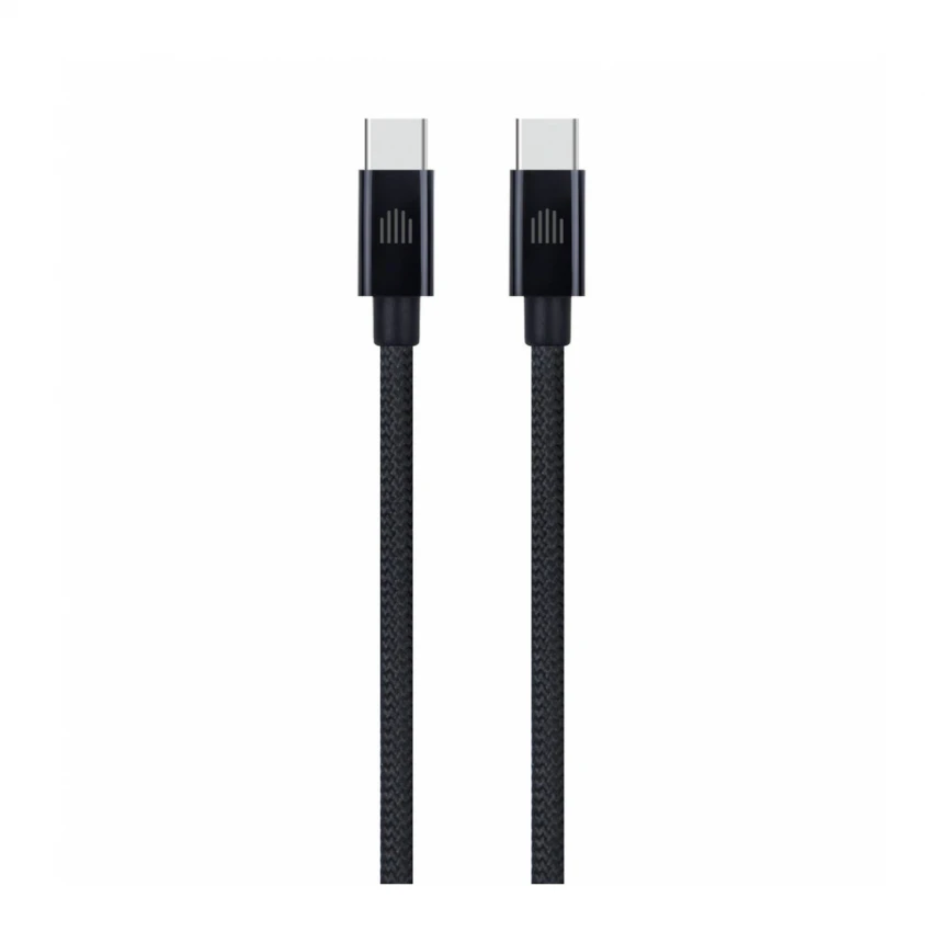 Dviced kabl USB-C na USB-C Nylon Textile 1,25m - Black
