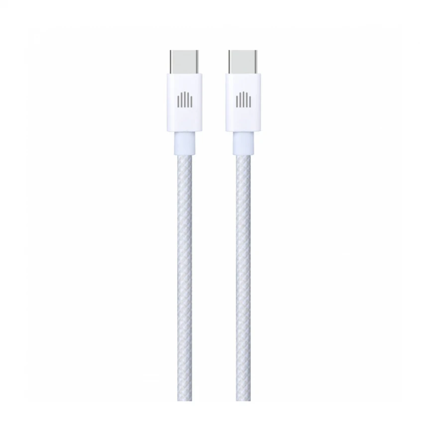Dviced kabl USB-C na USB-C Nylon Textile 1,25m - White