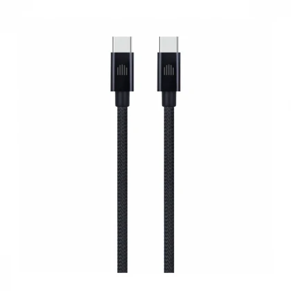 Dviced kabl USB-C na USB-C Nylon Textile 1,25m - Black