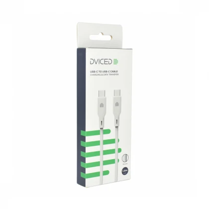 Dviced kabl USB-C na USB-C silicone 1,25m - White