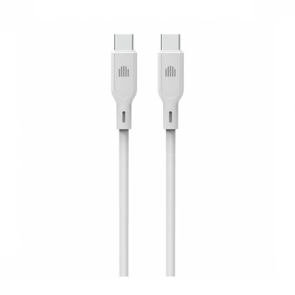 Dviced kabl USB-C na USB-C silicone 1,25m - White