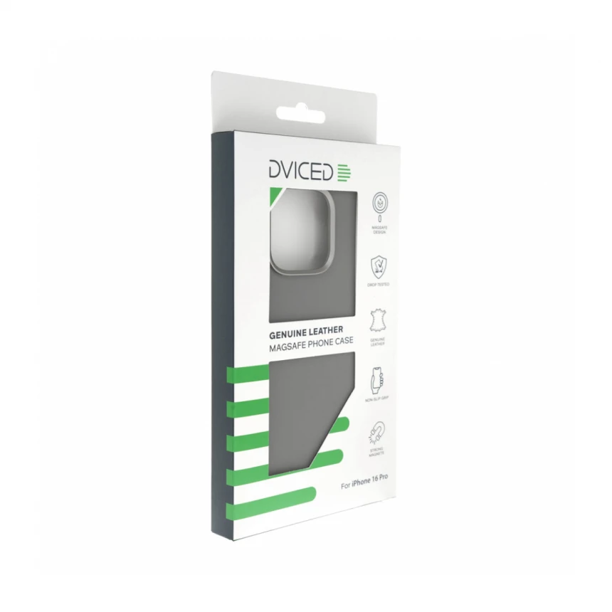 Dviced Leather maska sa MagSafe-om za iPhone 16 Pro - Grey
