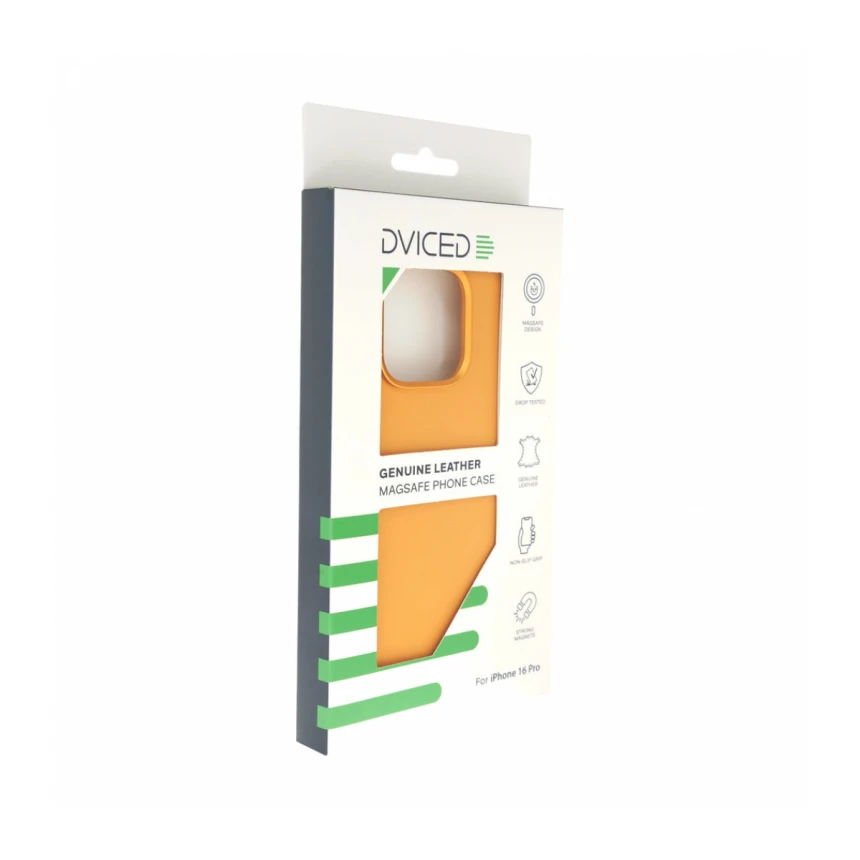 Dviced Leather maska sa MagSafe-om za iPhone 16 Pro - Orange