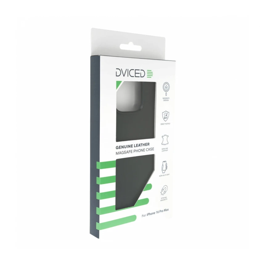 Dviced Leather maska sa MagSafe-om za iPhone 16 Pro Max - Black