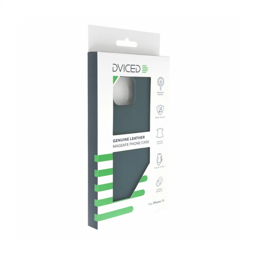 Dviced Leather maska sa MagSafe-om za iPhone 15 - Blue