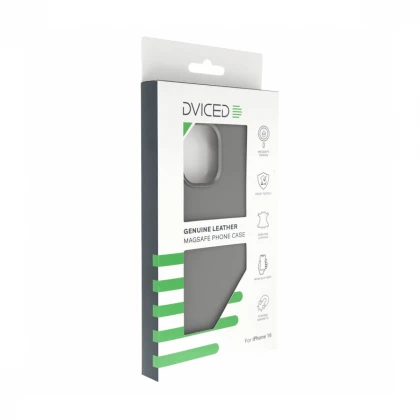 Dviced Leather maska sa MagSafe-om za iPhone 16 - Grey