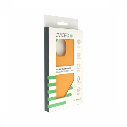 Dviced Leather maska sa MagSafe-om za iPhone 16 - Orange
