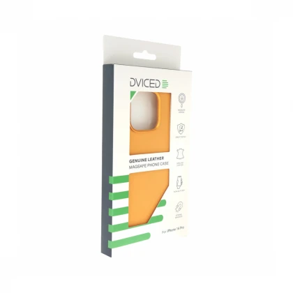 Dviced Leather maska sa MagSafe-om za iPhone 16 Pro - Orange
