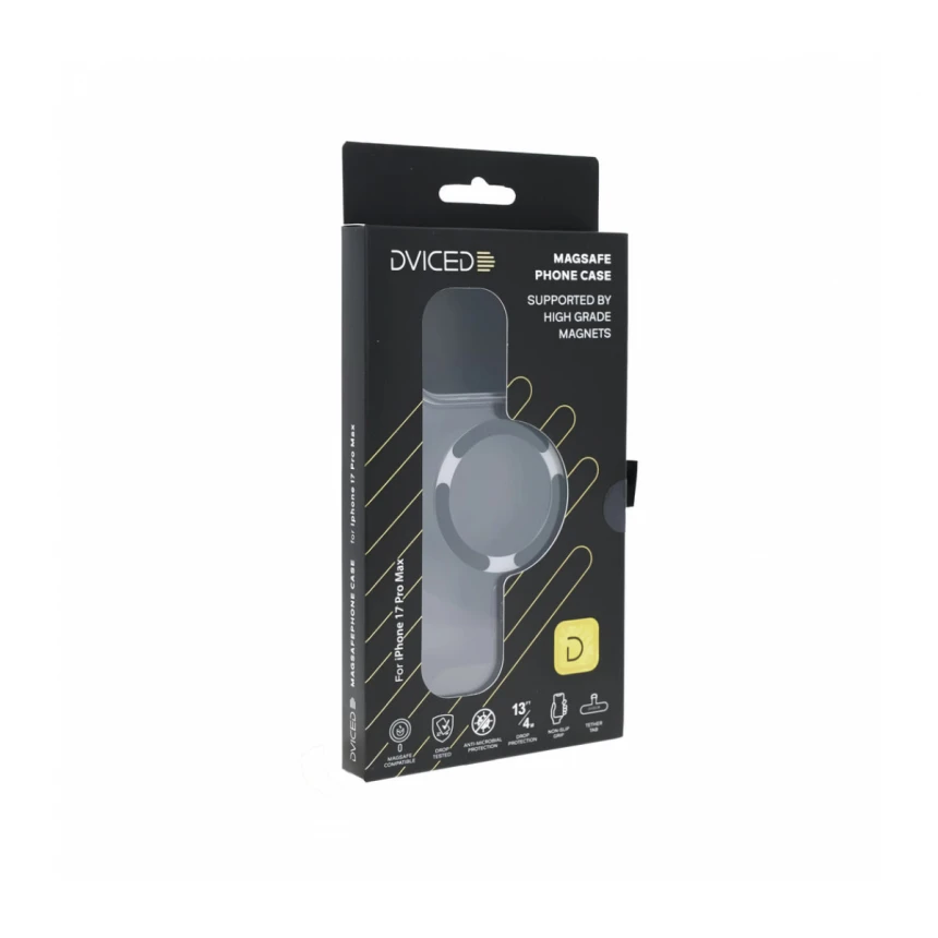 Dviced MagSafe iPhone 17 Pro Max maska providna, crna