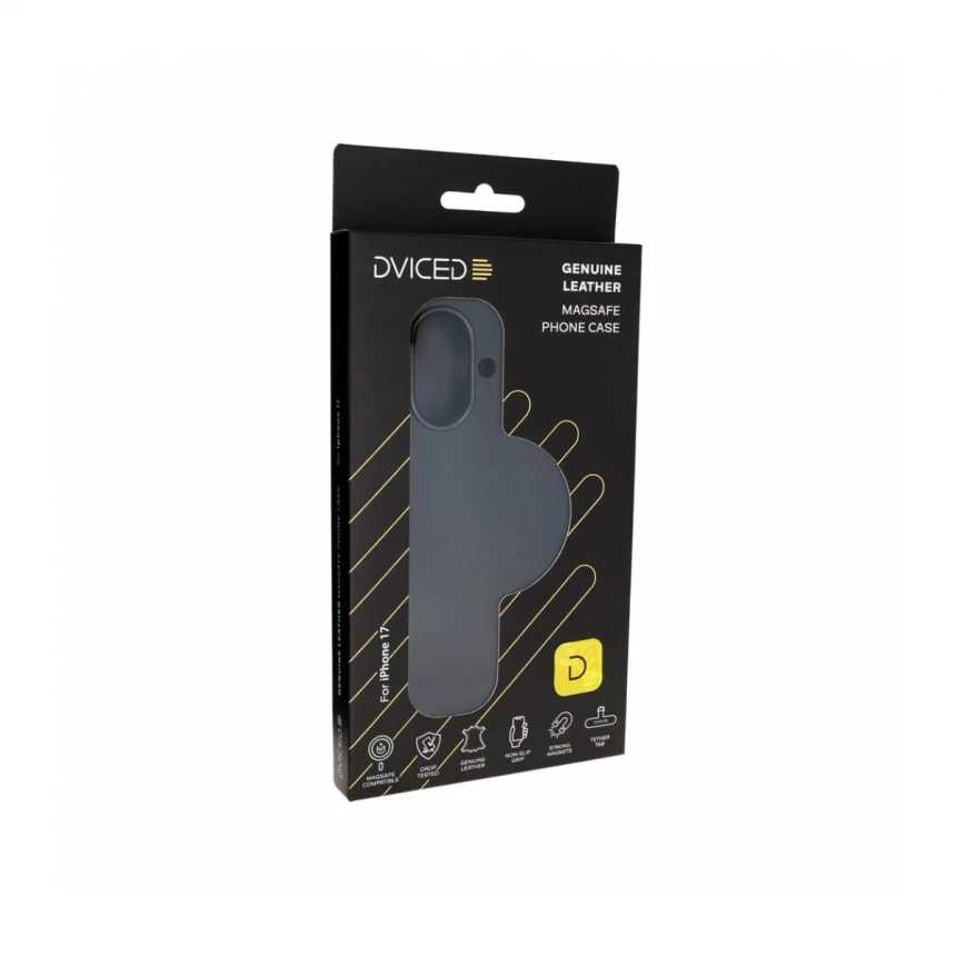Dviced MagSafe kožna futrola za iPhone 17, crna
