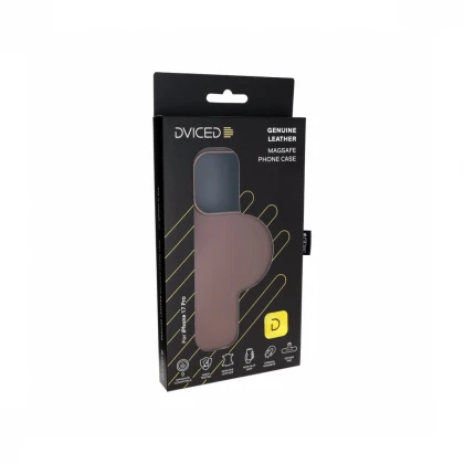 Dviced MagSafe kožna futrola za iPhone 17 Pro, braon