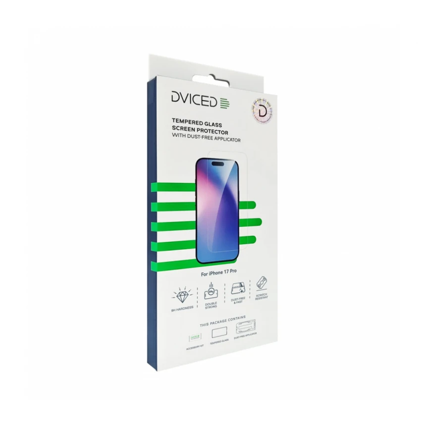 Dviced Ojačana zaštita za ekran sa aplikatorom protiv prašine - iPhone 17 Pro