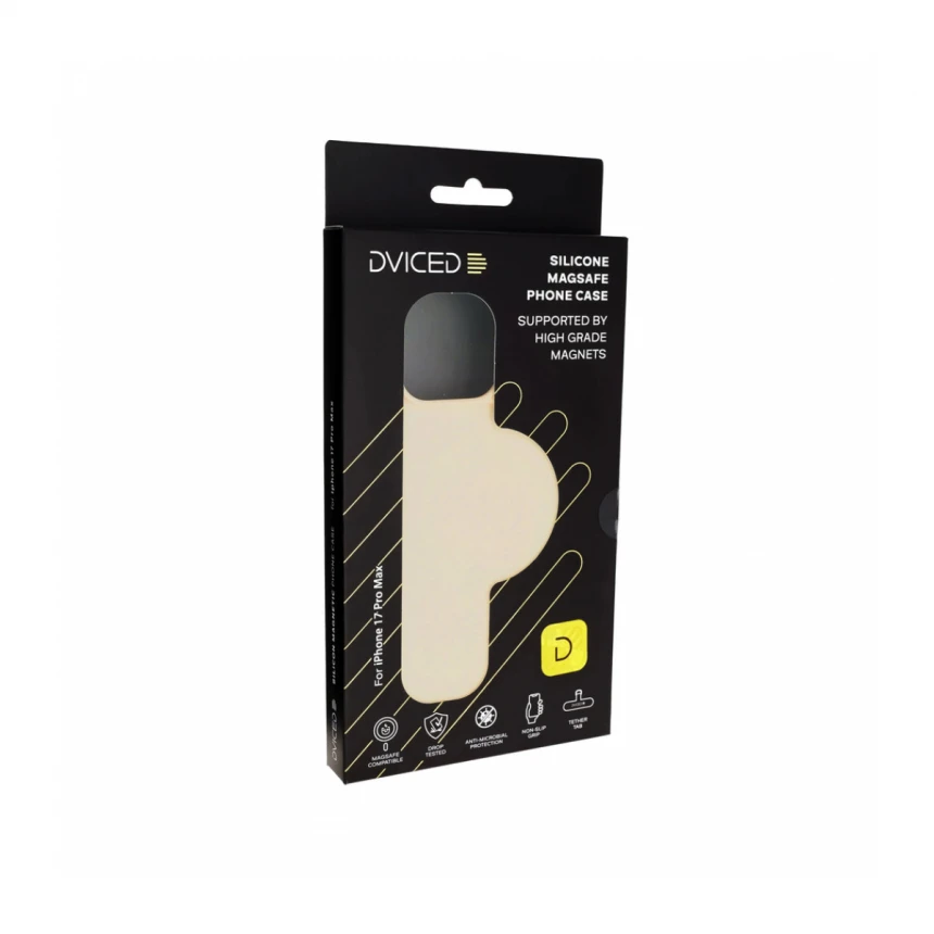Dviced Silikonska MagSafe maska za iPhone 17 Pro Max, bež